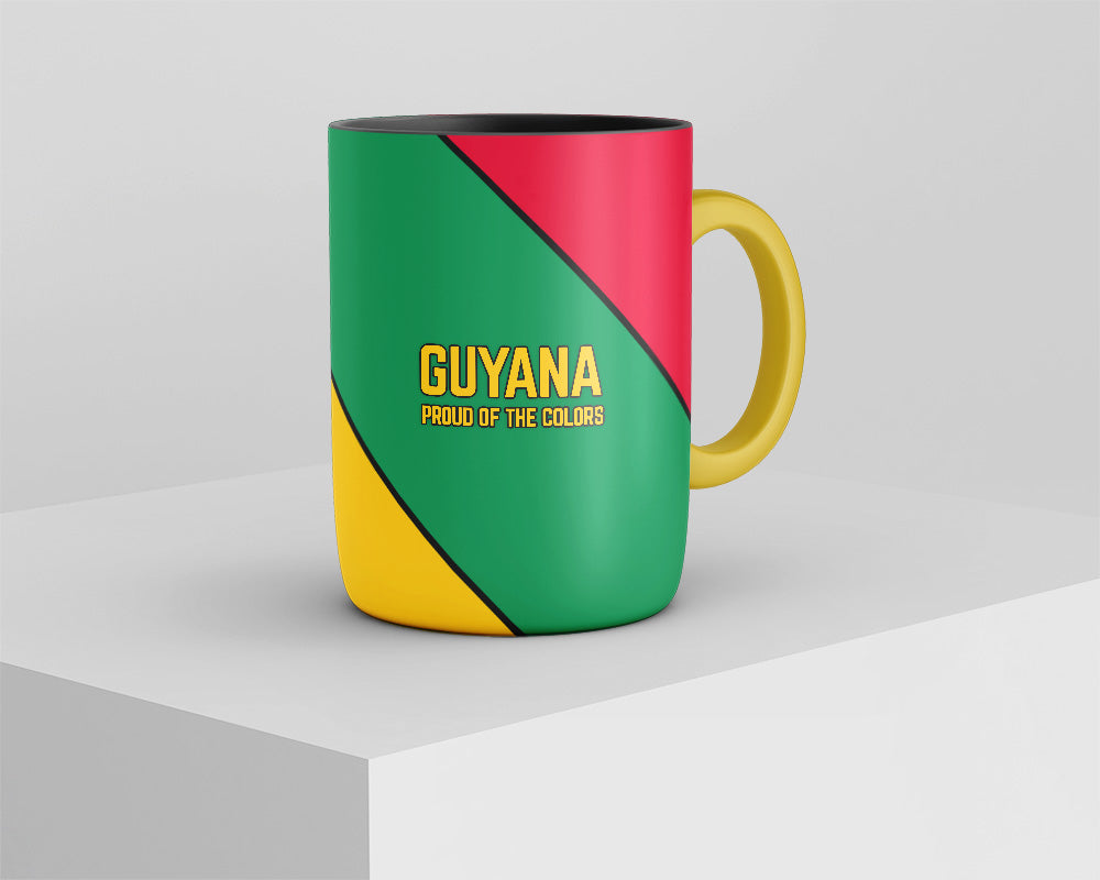 Guyana Colorful Accent Coffee Mug - Perfect for Tea Lovers & Gift Giving