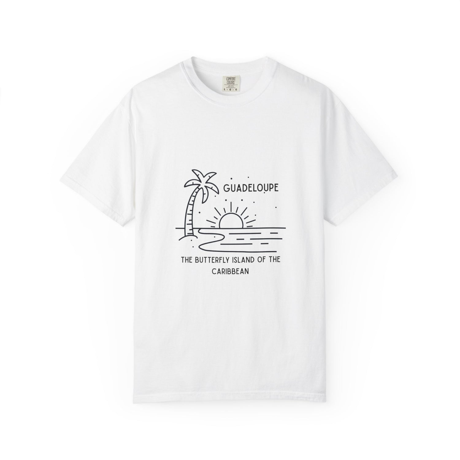 Guadeloupe Island Graphic Tee | Unisex Garment-Dyed T-shirt, Beachwear, Travel Apparel, Tropical Vacation, Caribbean Style