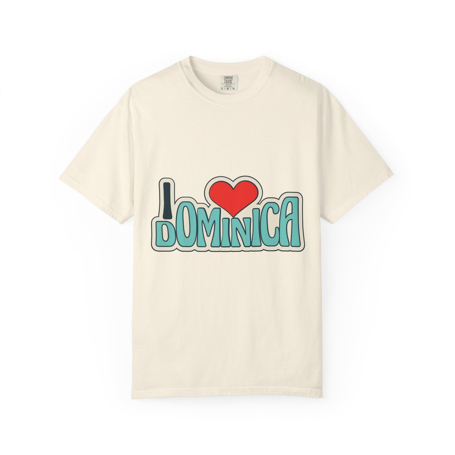 I Love Dominica Unisex Garment-Dyed T-Shirt - Perfect for Travelers and Locals