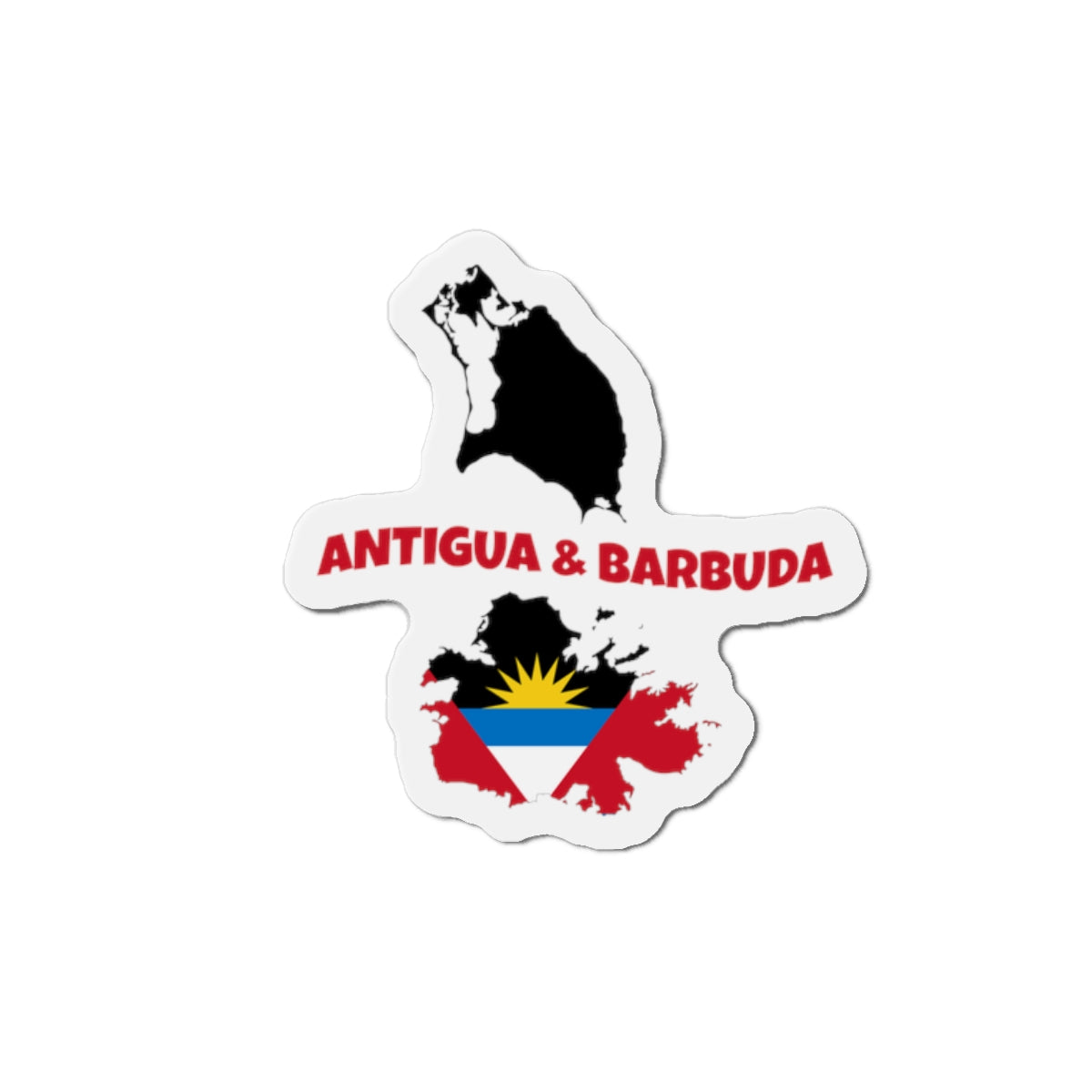 Antigua & Barbuda Die-Cut Magnet, Cool Souvenir, Travel Gift, Refrigerator Decor, Caribbean Pride, Coastal Home Accessory