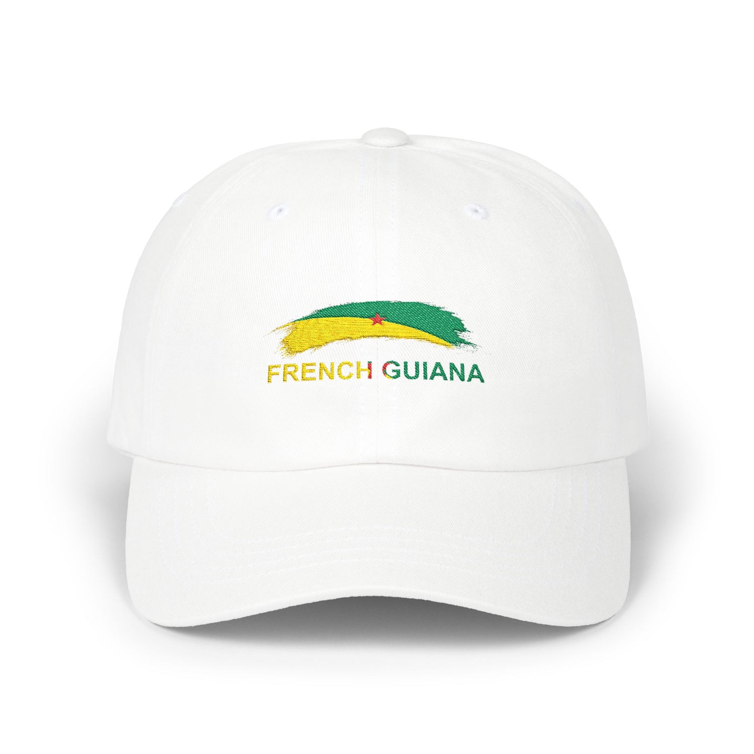 Classic Dad Cap with French Guiana Embroidery - Casual Hat for Summer Adventures