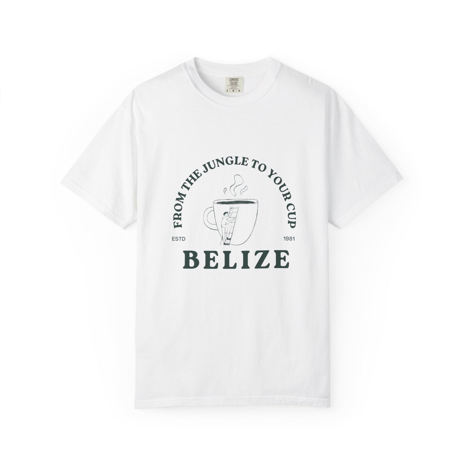 Belize Jungle to Cup T-Shirt – Unisex Garment-Dyed Tee
