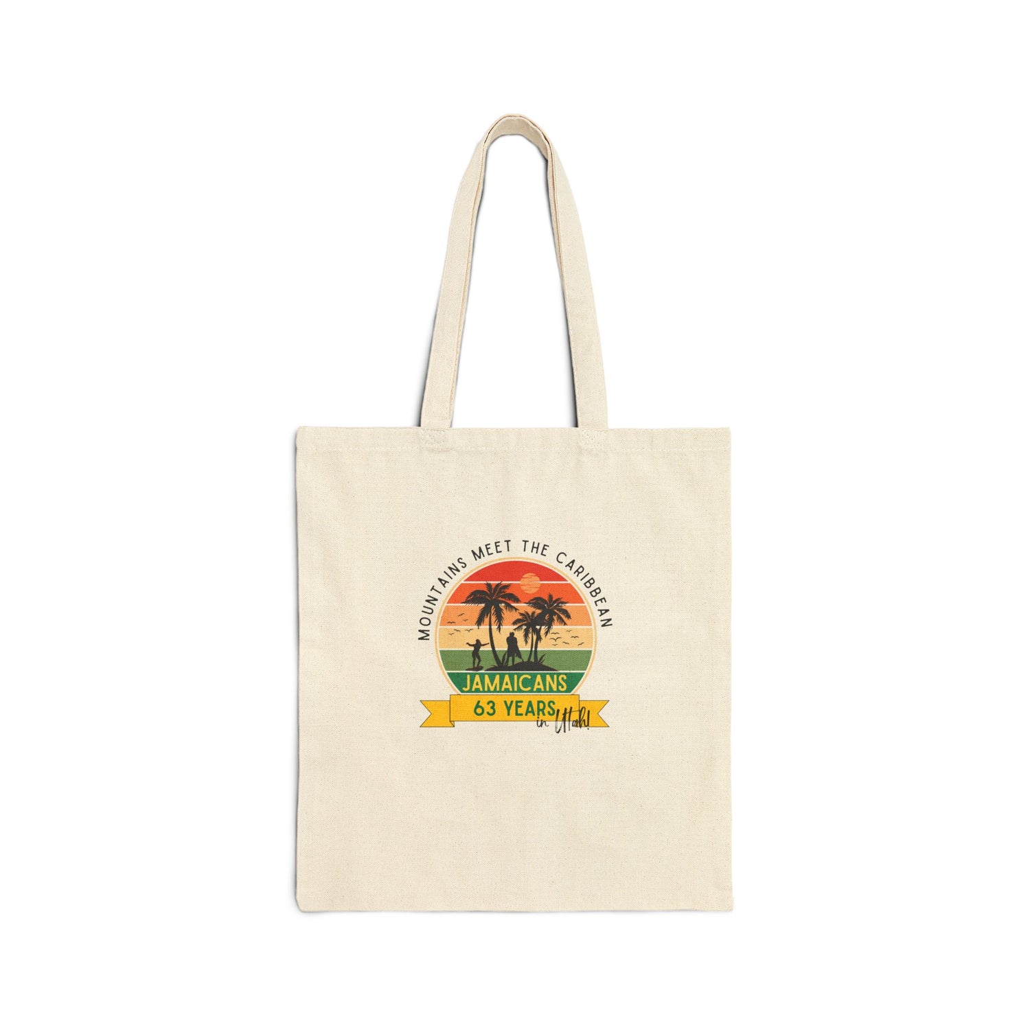 Jamaican Heritage Cotton Tote | Eco-Friendly Shopping Bag, Festival Decor, Travel Companion, Gift for Expats, Beach Essentials