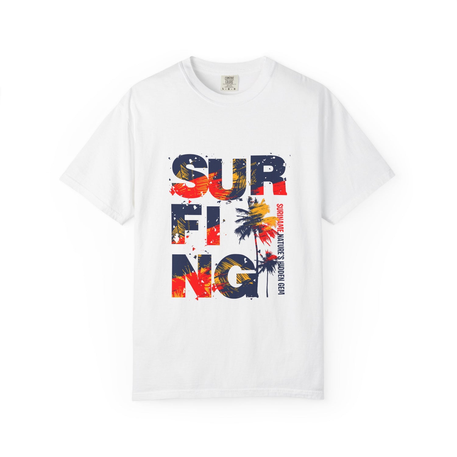 Suriname Vintage Surfing Unisex Garment-Dyed T-Shirt
