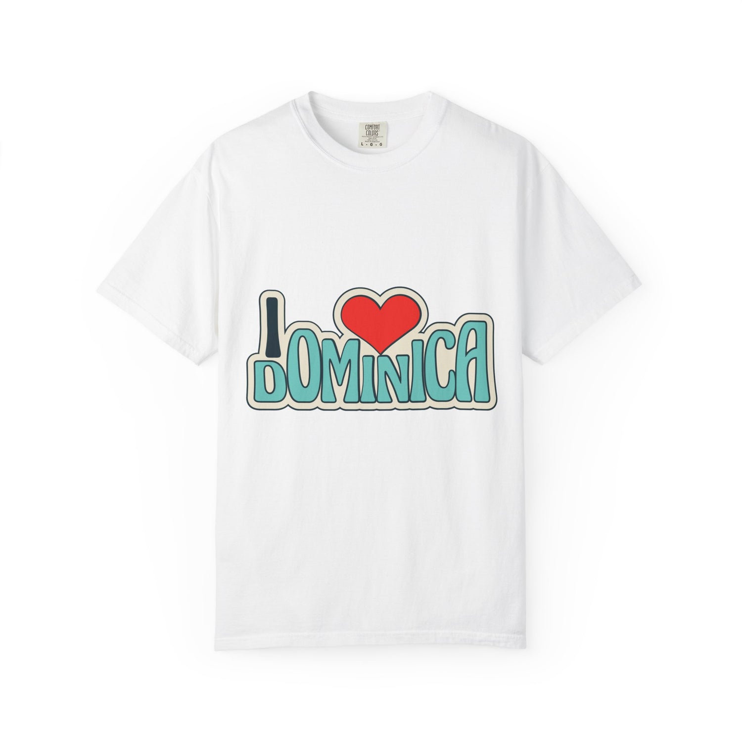 I Love Dominica Unisex Garment-Dyed T-Shirt - Perfect for Travelers and Locals