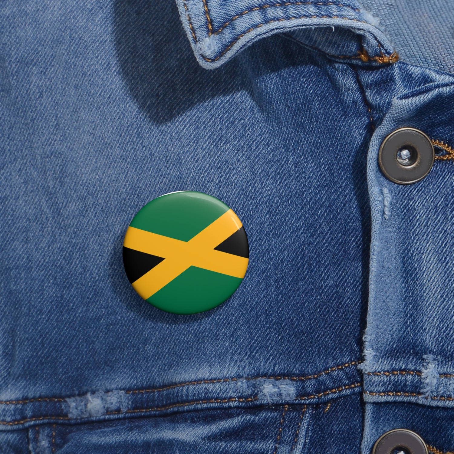 Custom Jamaica Flag Pin Buttons | Cute Accessories for Pride, Festivals, Gifts, Parties, and Celebrations