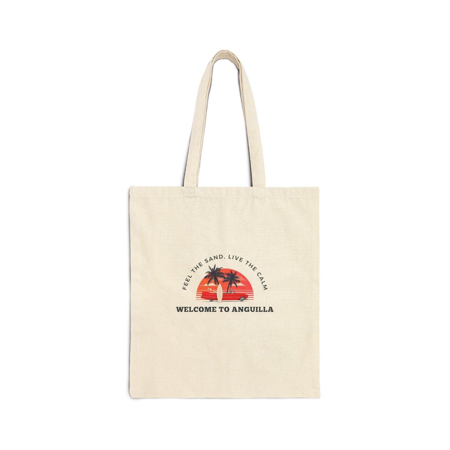 Welcome to Anguilla Cotton Canvas Tote Bag |  Beach Vibes, Eco-Friendly | Perfect for Travel & Everyday Use