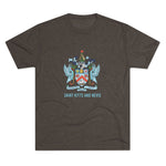 Saint Kitts and Nevis Coat Of Arm Unisex Tri-Blend T-Shirt