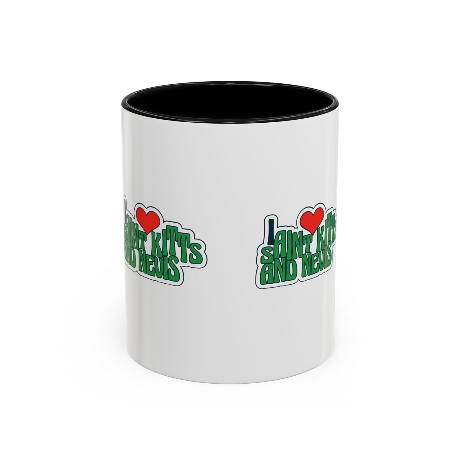I Love Saint Kitts & Nevis  Coffee Mug - Fun Accent Mug for Cat Lovers