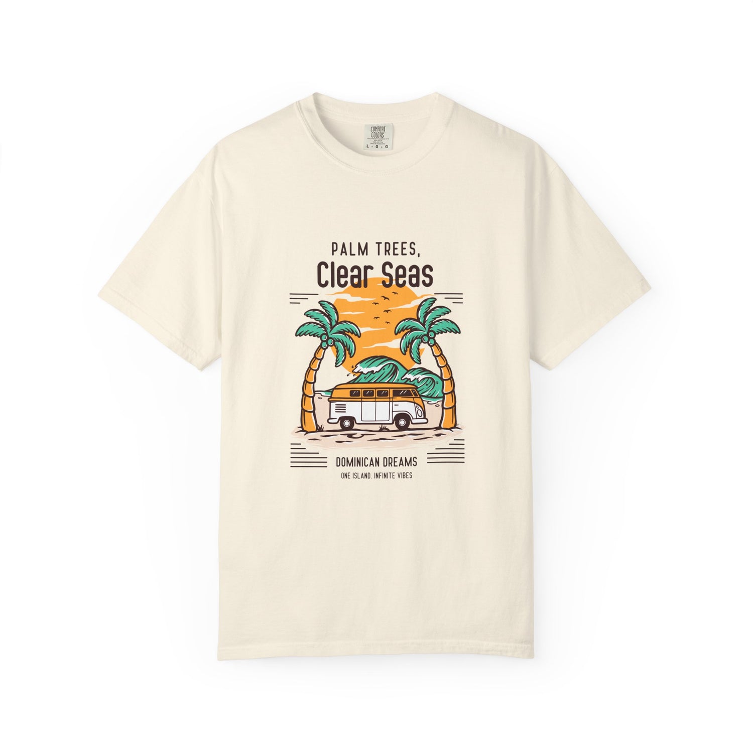 Palm Trees & Clear Seas Dominica Republic Unisex Garment-Dyed T-Shirt