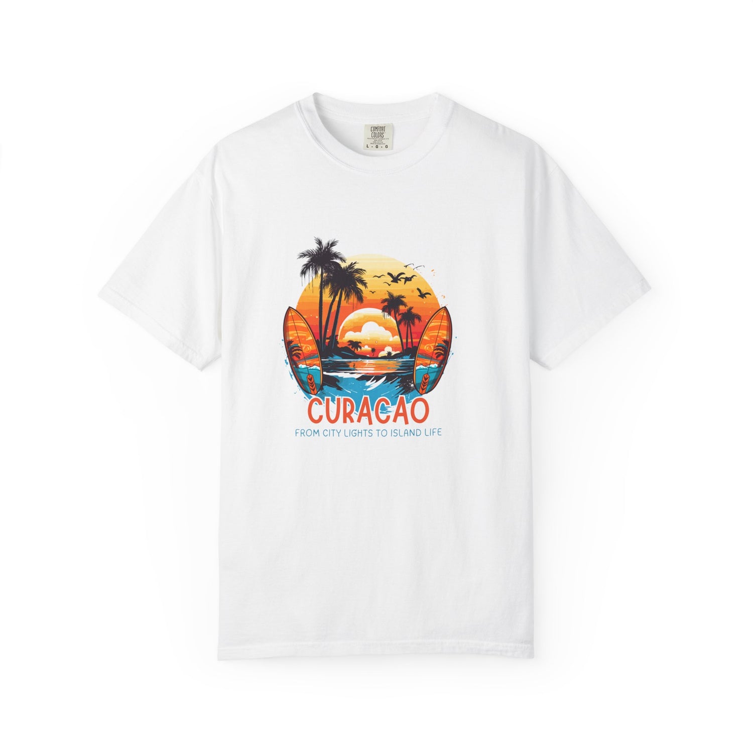 Curacao Vintage Sunset Unisex T-Shirt - Island Life Vibe