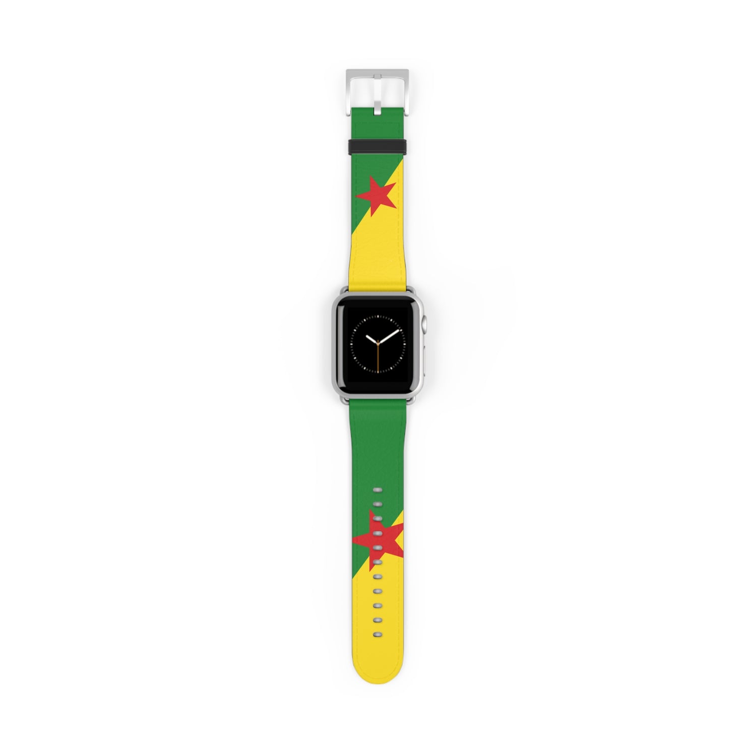 French Guiana Vibrant Flag Watch Band - Celebrate Your Heritage, Colorful Accessory for Sports Events, Gifts for Him/Her, Travel-friendly Style