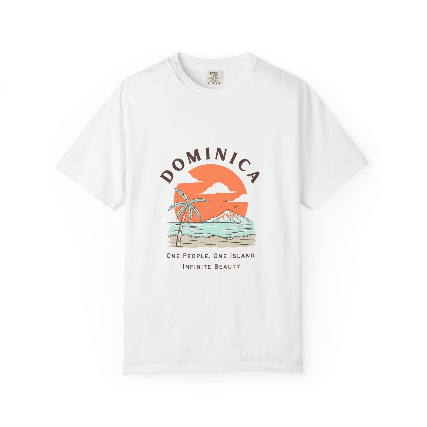 Dominica Inspired Unisex Garment-Dyed T-shirt – Tropical Vibes for Beach Lovers