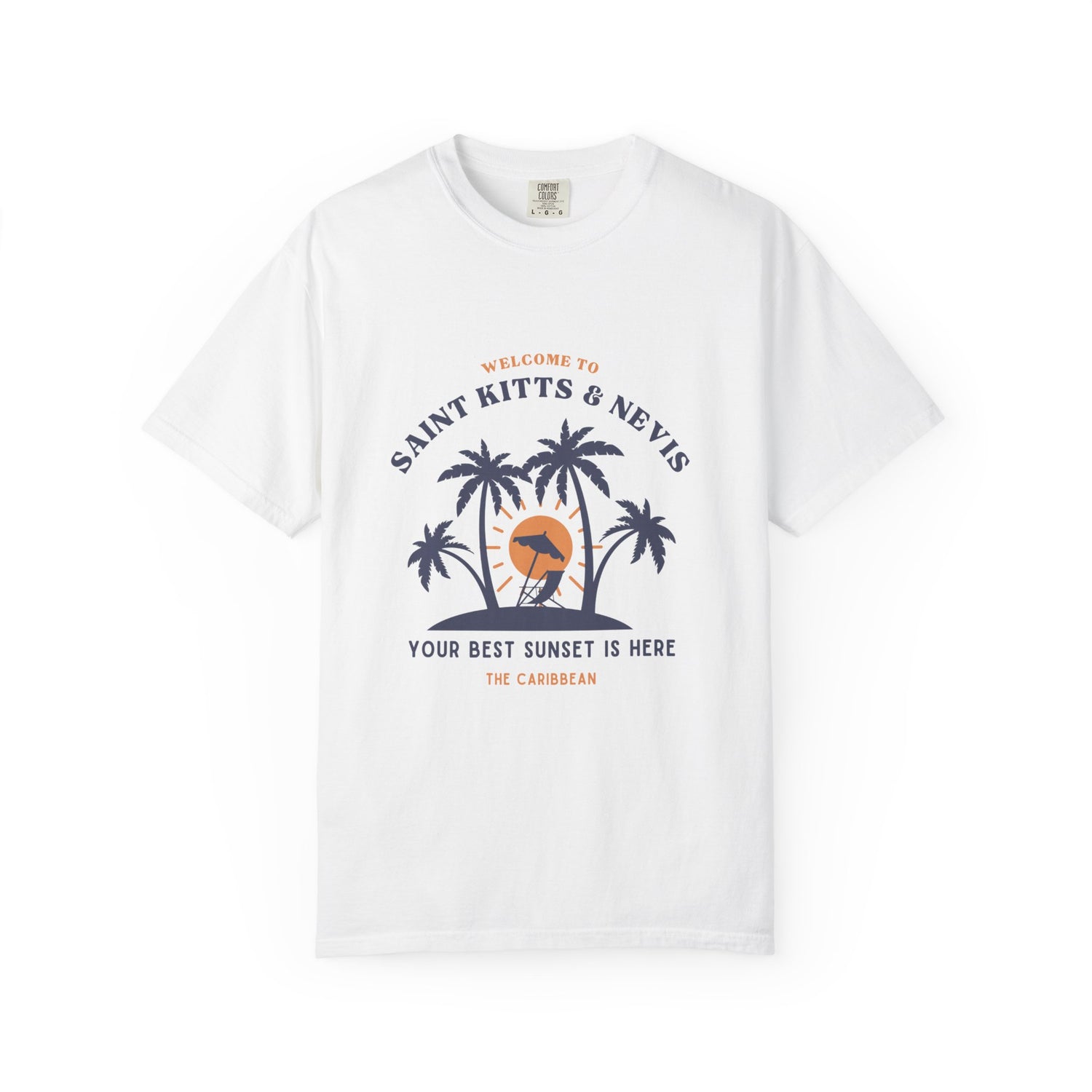 Saint Kitts & Nevis Sunset T-Shirt - Unisex Garment-Dyed Tee