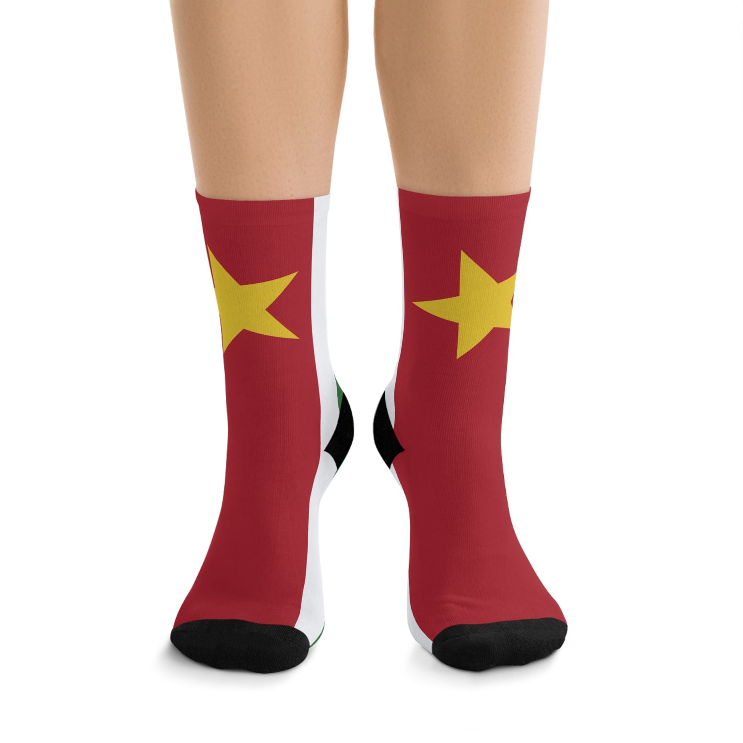 Suriname Eco-Friendly Star and Stripes Socks - Vibrant Recycled Poly Blend