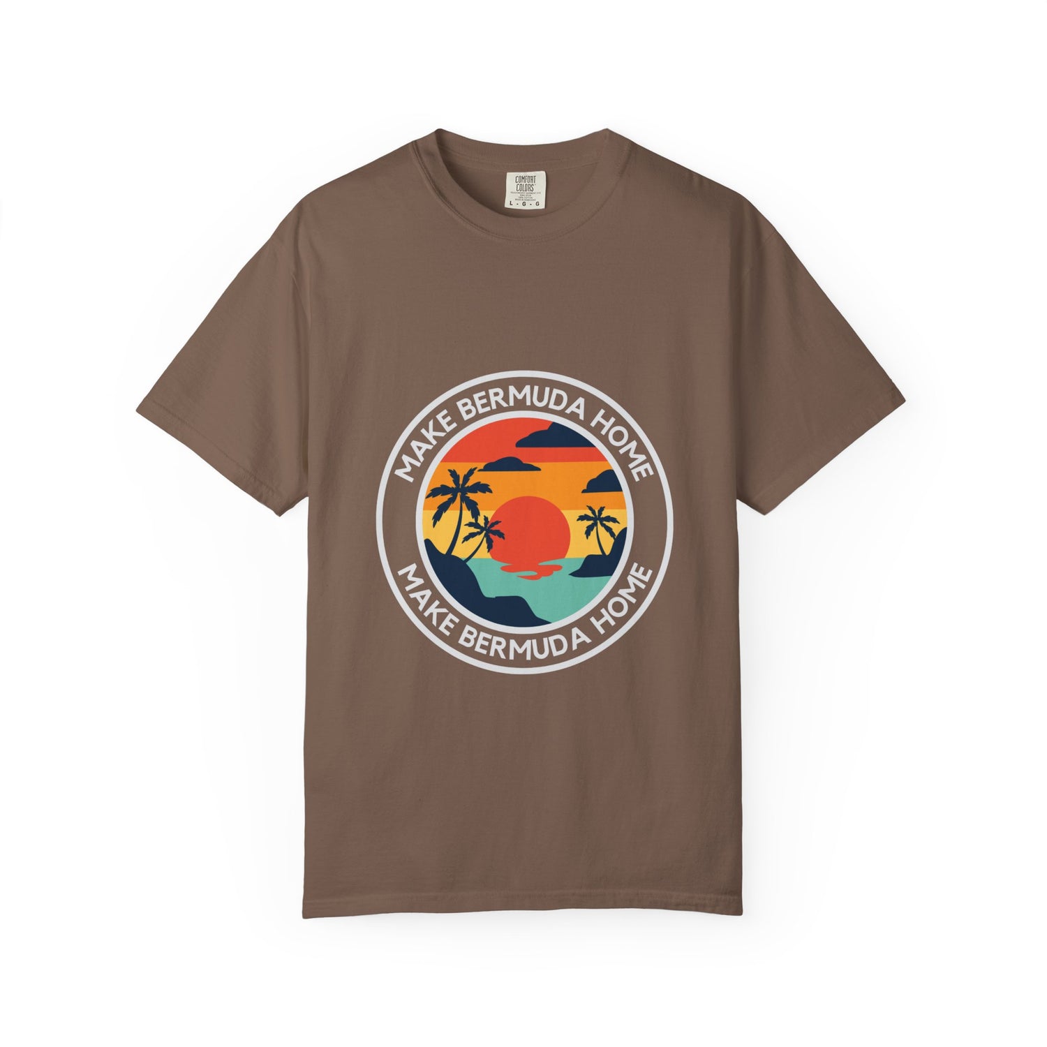 Make Bermuda Home Ocean Sunset T-shirt - Unisex Garment-Dyed Tee
