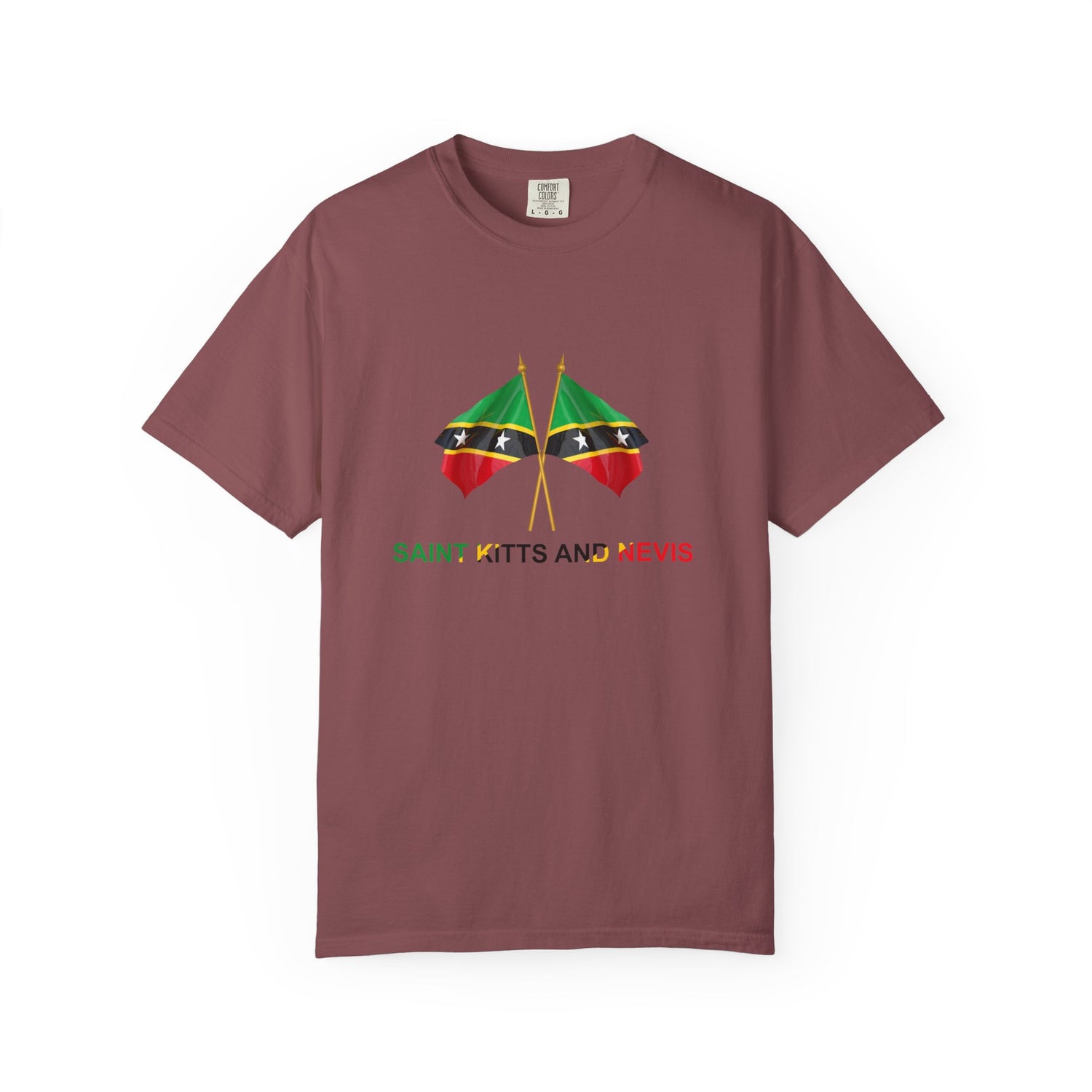 Saint Kitts & Nevis Flag Tee – Unisex Garment-Dyed Shirt