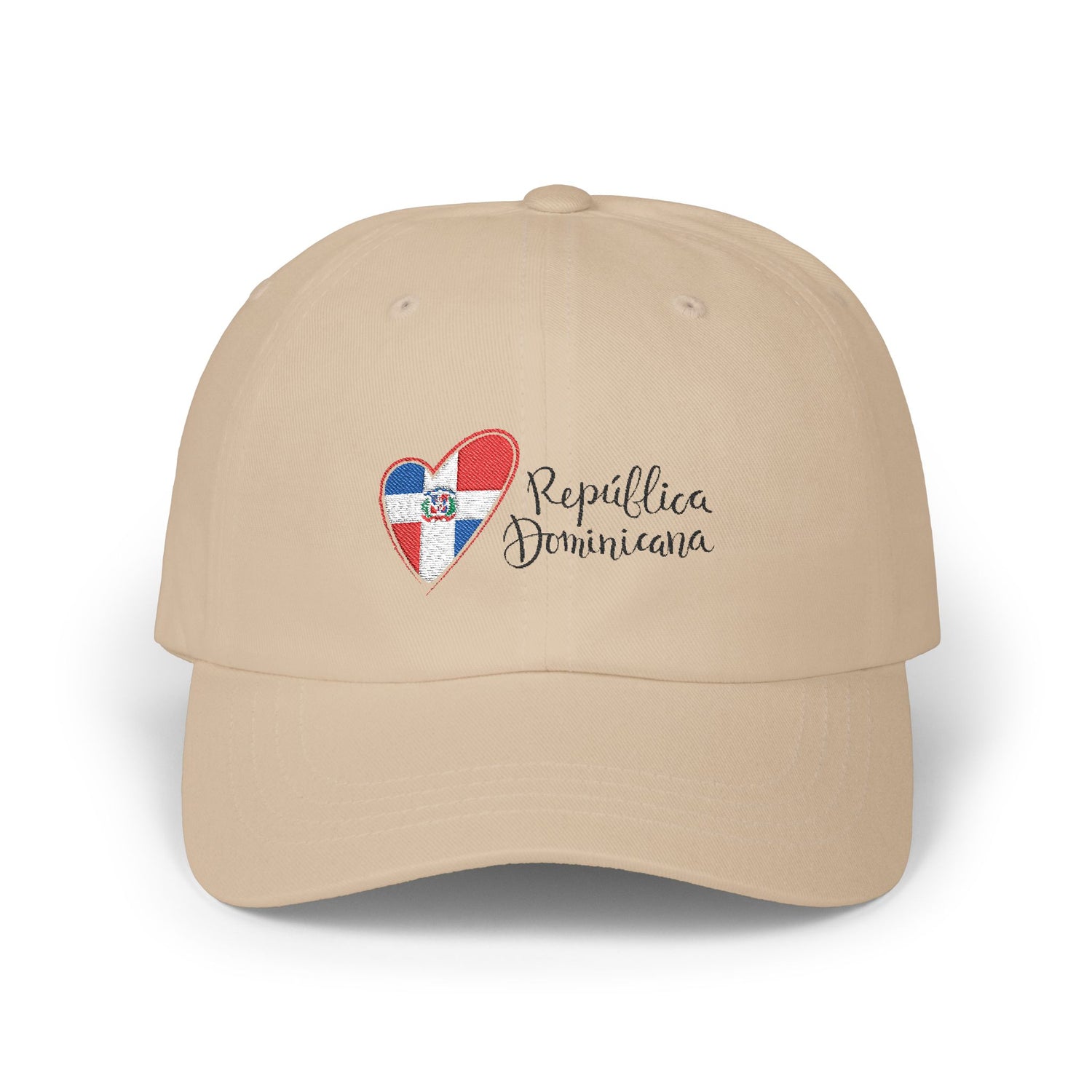Classic Dad Cap with Dominican Republic Heart Design - Perfect for Vacations & Casual Wear