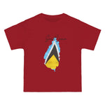 Saint Lucia Map Shape Flag T-Shirt
