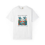 British Virgin Islands Tropical T-Shirt | Unisex Garment-Dyed Tee with Flamingos