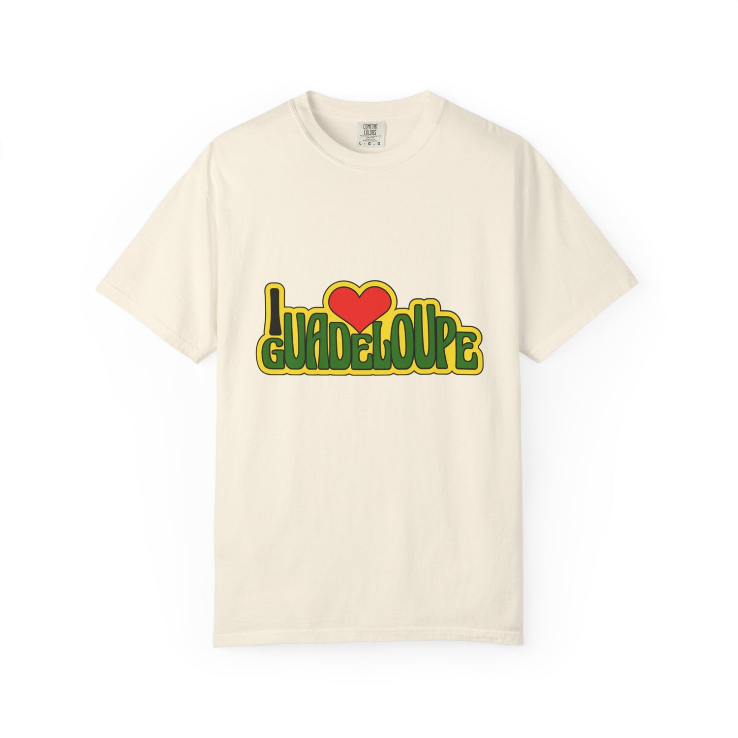 I Love Guadeloupe Unisex Garment-Dyed T-Shirt - Casual Vacation Tee