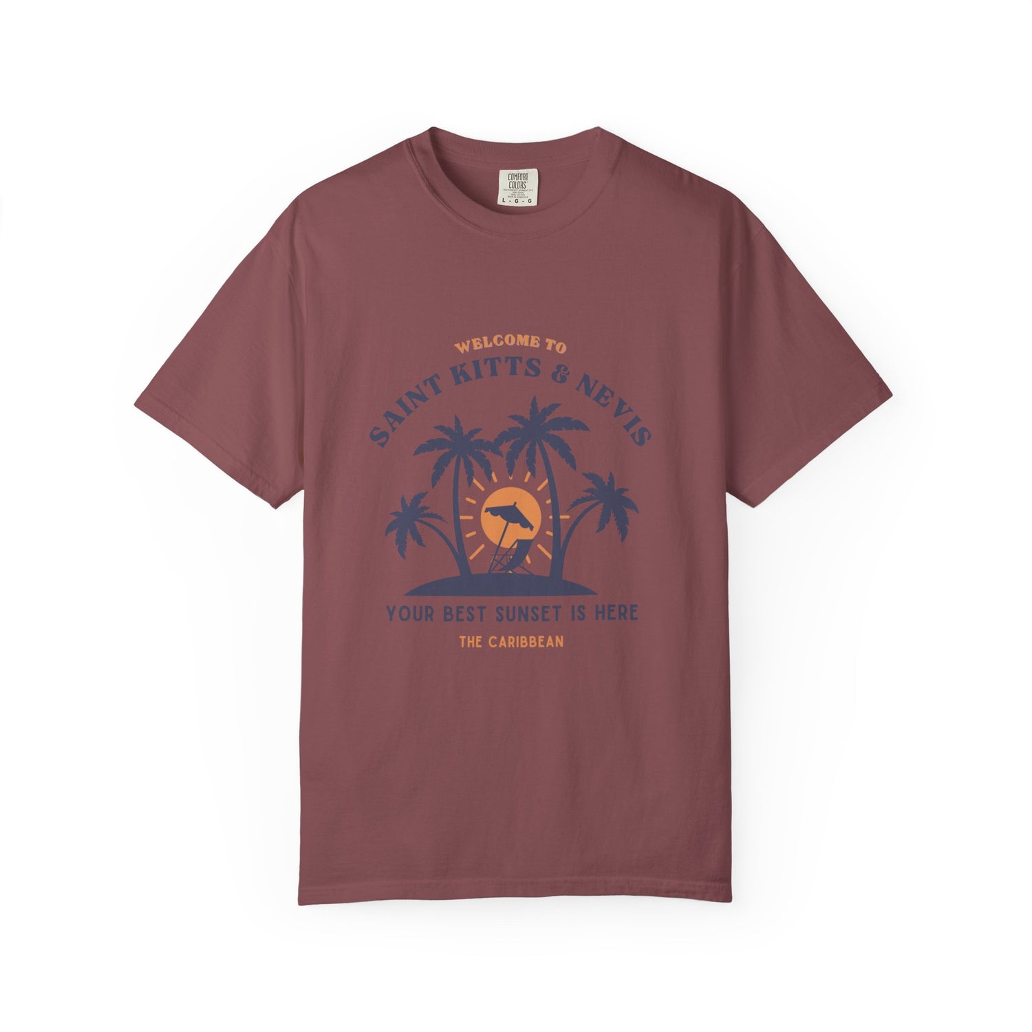 Saint Kitts & Nevis Sunset T-Shirt - Unisex Garment-Dyed Tee
