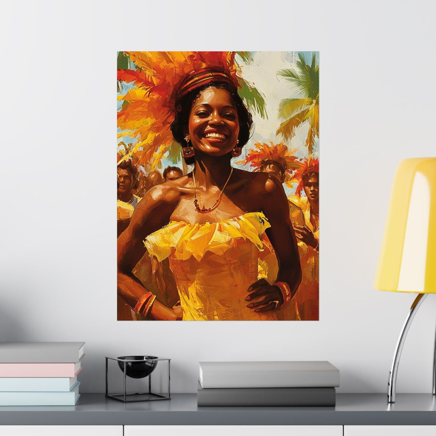 Vibrant Matte Vertical Wall Art for Home Decor, Tropical Art, Caribbean Wall Art, Party Decor, Celebration Posters