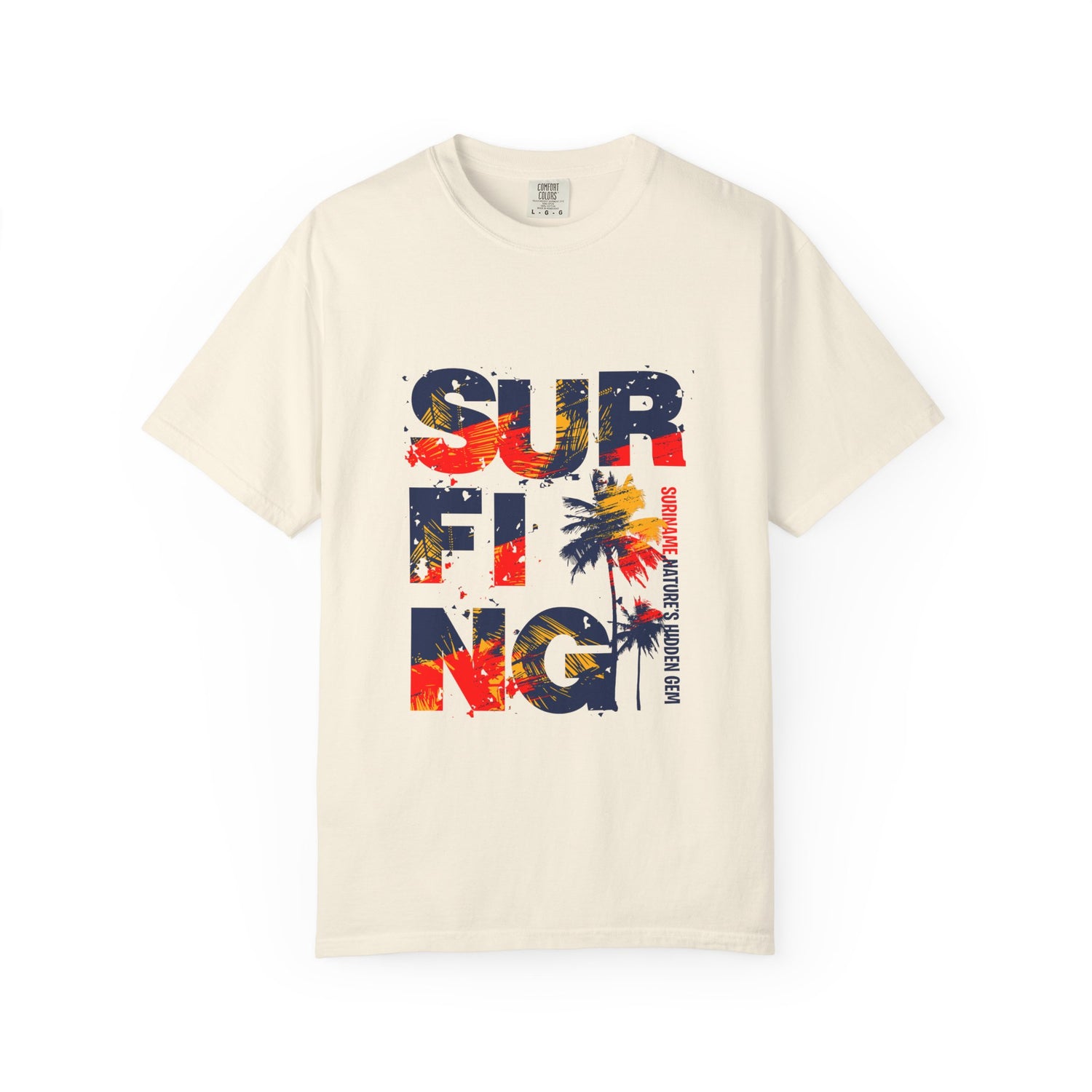 Suriname Vintage Surfing Unisex Garment-Dyed T-Shirt