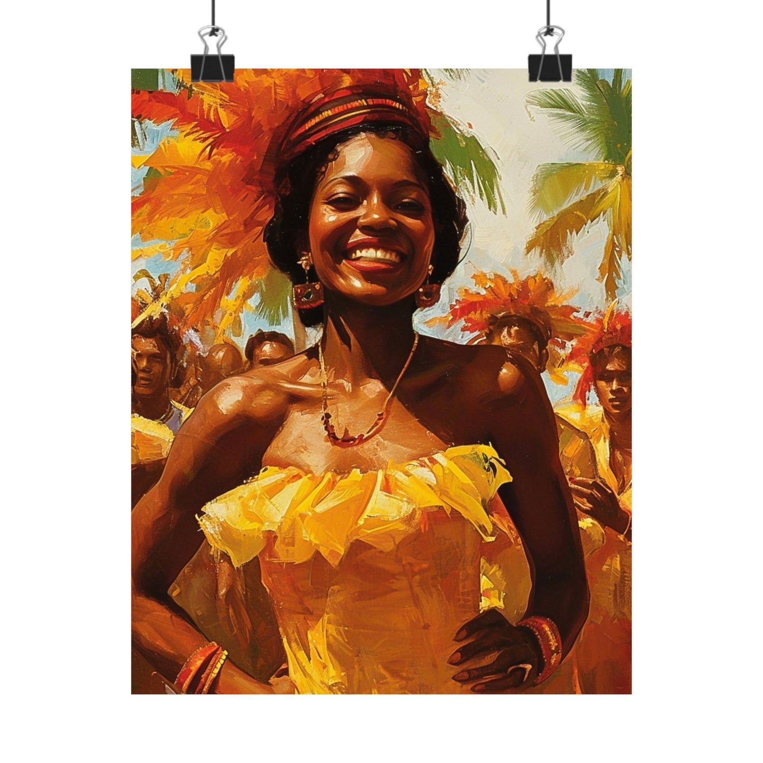 Vibrant Matte Vertical Wall Art for Home Decor, Tropical Art, Caribbean Wall Art, Party Decor, Celebration Posters