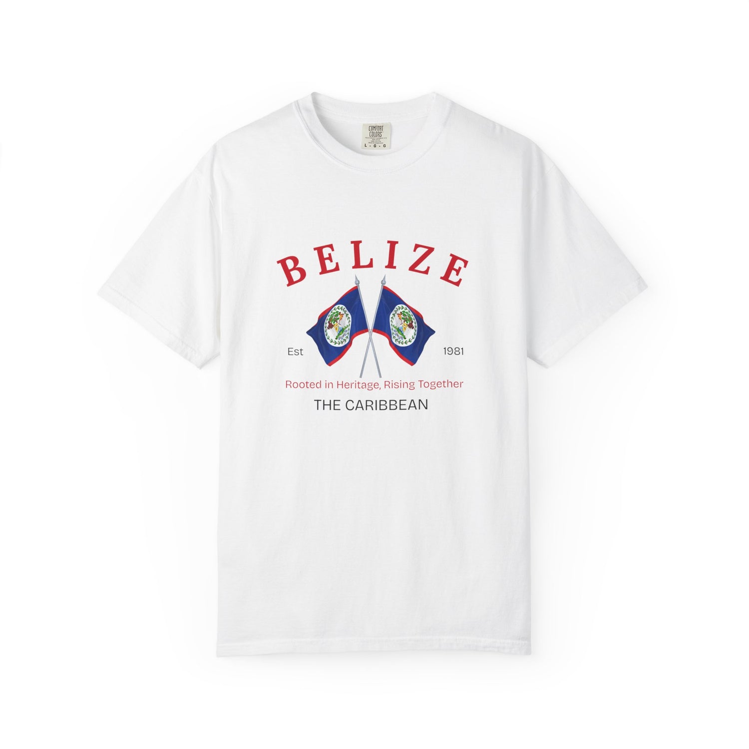 Belize Heritage Tee – Unisex Garment-Dyed Caribbean Roots Shirt