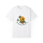 Unisex Garment-Dyed T-shirt with Bahamas Sunset Design - Perfect for Beach Lover's Getaway