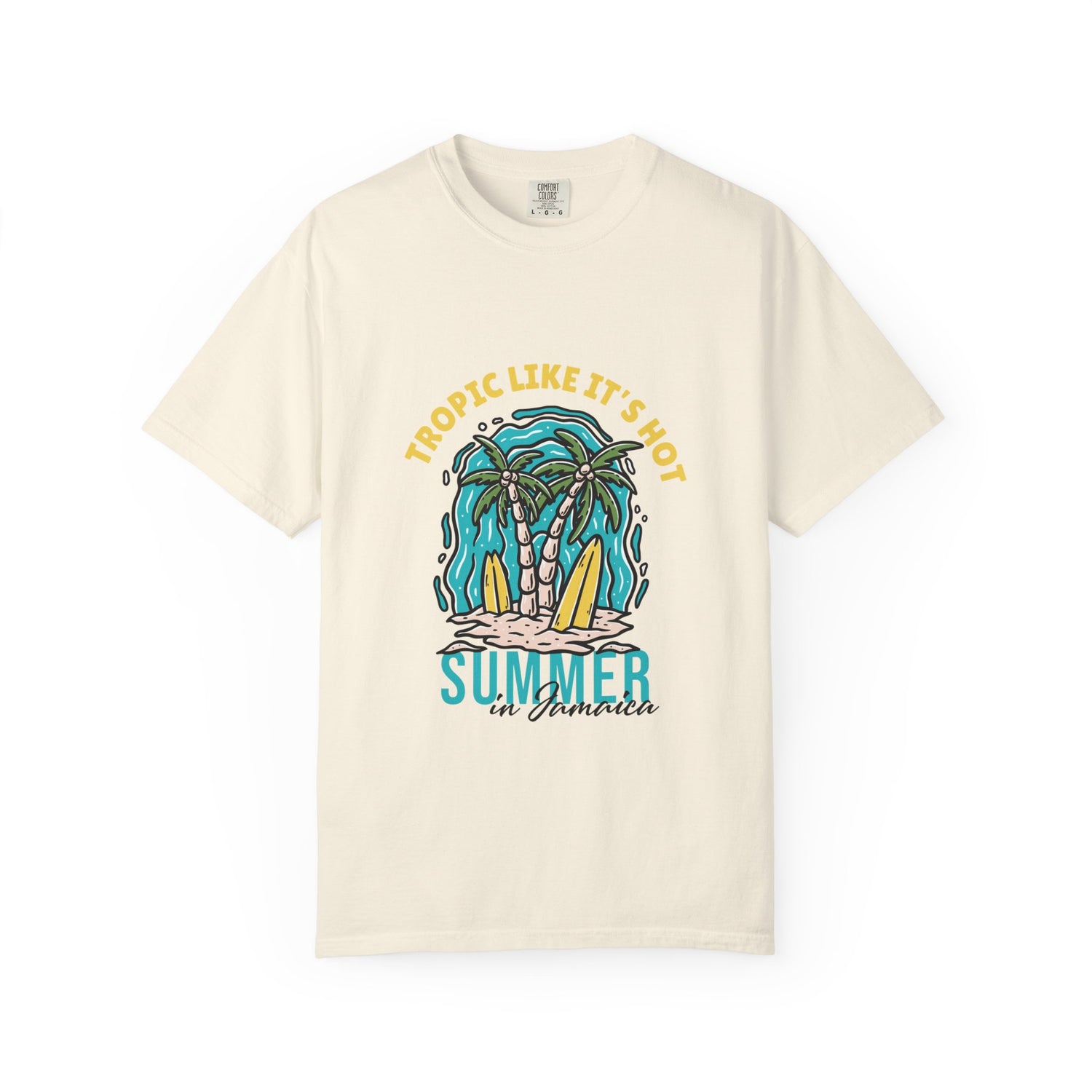 Tropic Like It's Hot Unisex Garment-Dyed T-Shirt | Summer in Jamaica