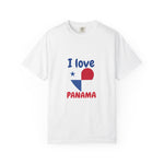 I Love Panama Unisex Garment-Dyed T-Shirt - Casual Travel Tee