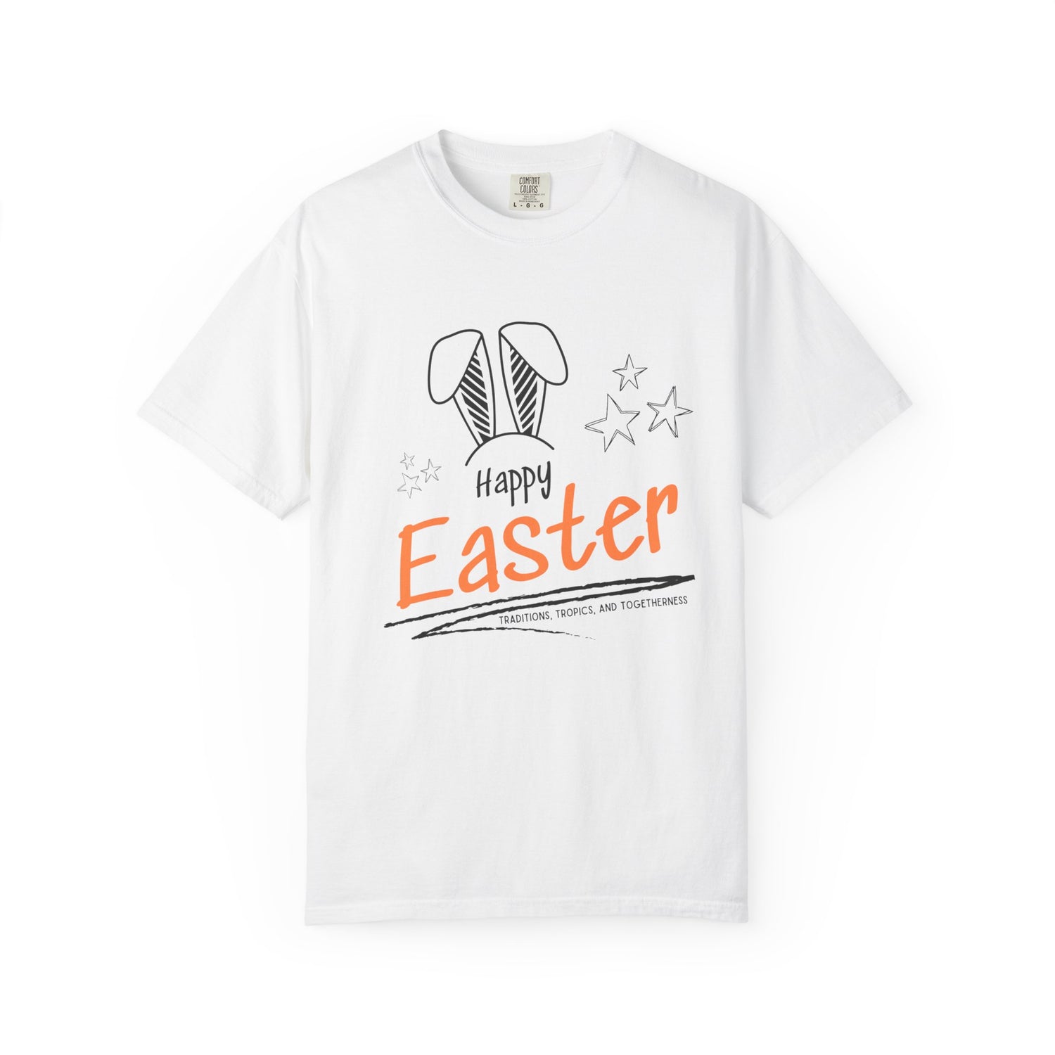 French Guiana Happy Easter Unisex Garment-Dyed T-Shirt