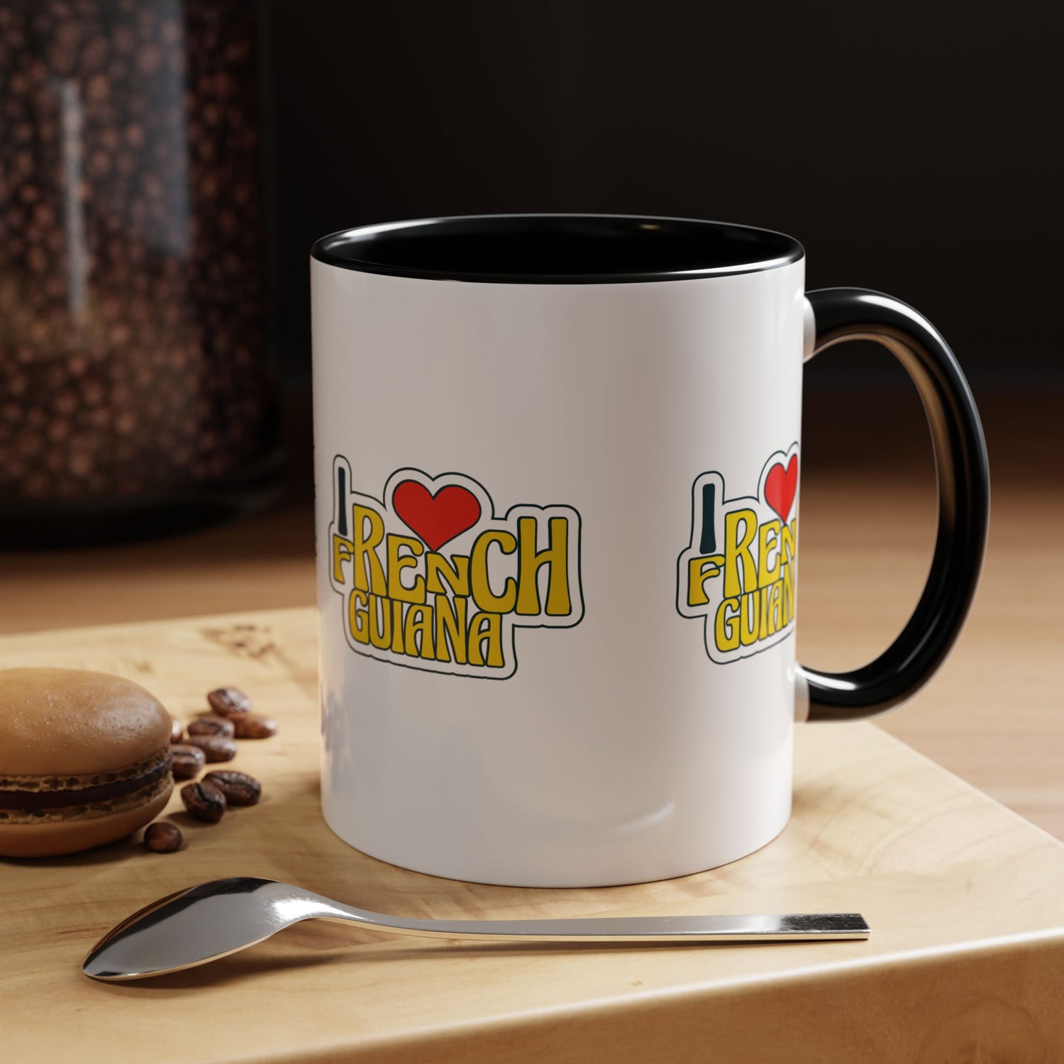 I Love French Guiana Accent Coffee Mug - 11oz & 15oz