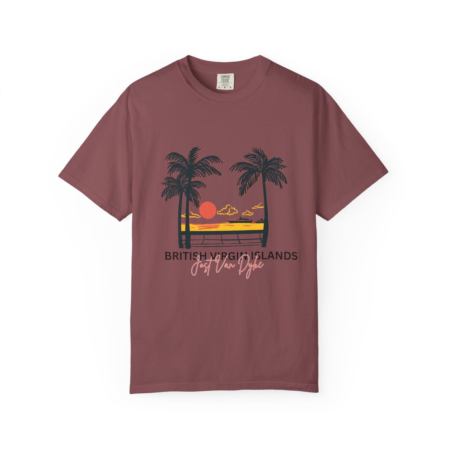 Unisex Garment-Dyed T-Shirt | British Virgin Islands Sunset Design