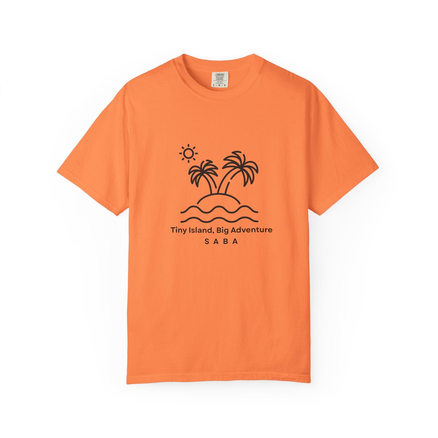 Adventure Vibes Saba T-Shirt - Tiny Island, Big Adventure Design