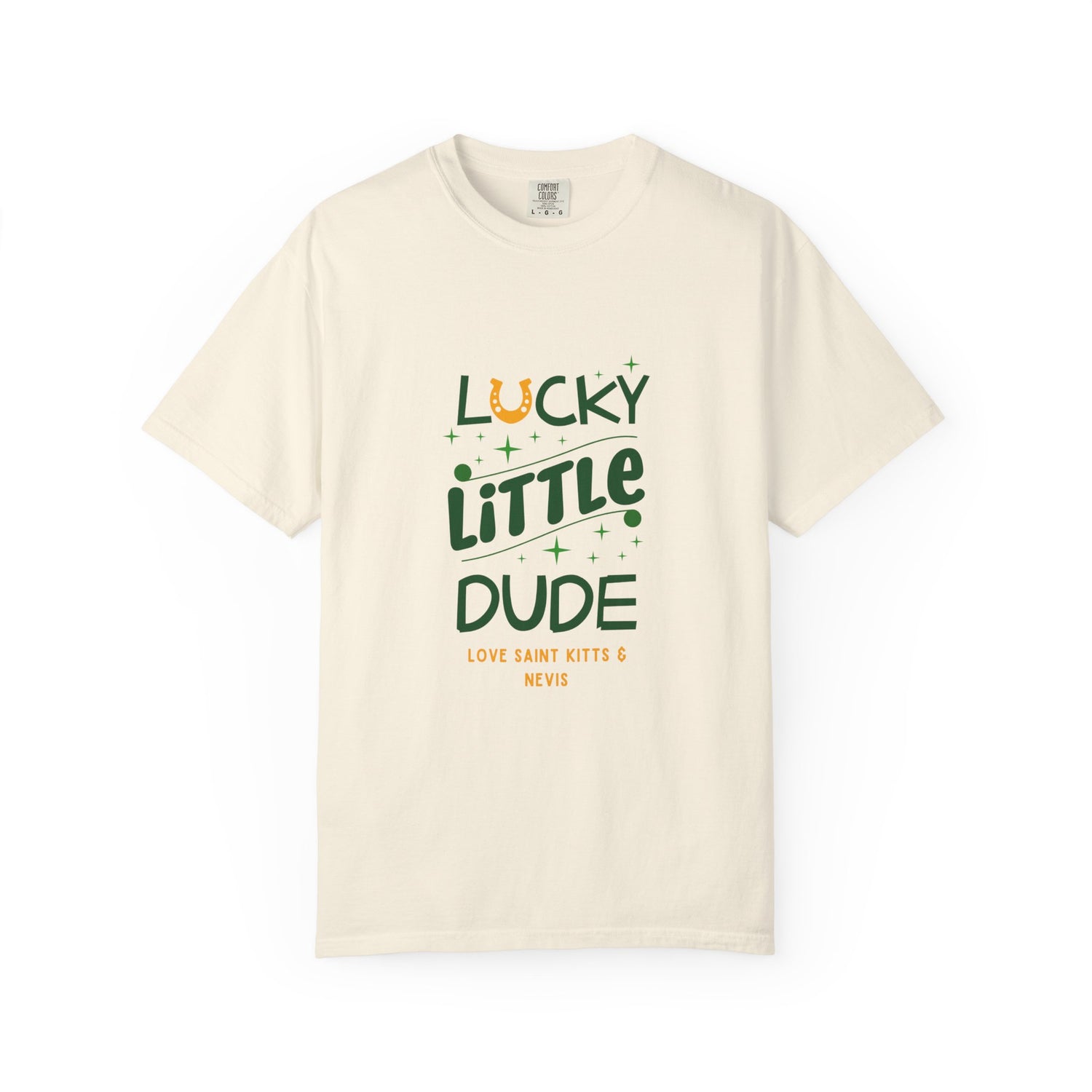 Lucky Little Dude Unisex Garment-Dyed T-Shirt - Celebrate Saint Kitts & Nevis