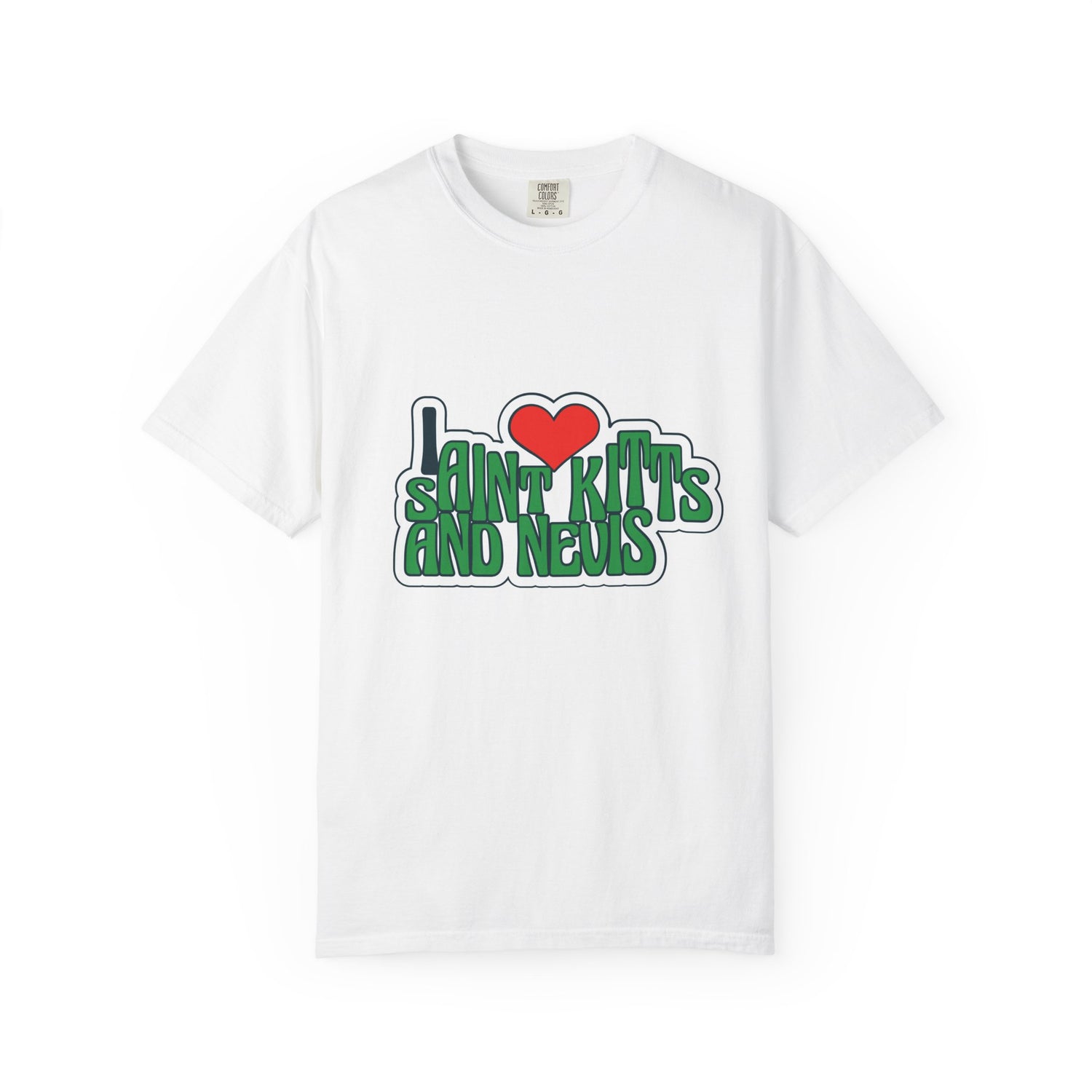 I Love Saint Kitts Unisex Garment-Dyed T-Shirt