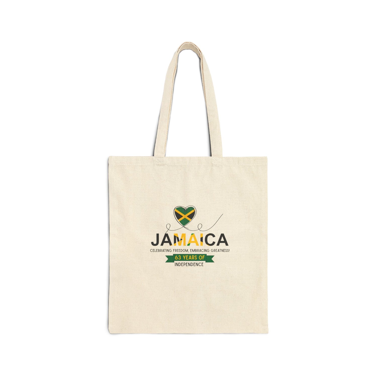 Celebrate Jamaica Cotton Tote Bag | Eco-Friendly, Beach Bag, Travel Companion, Gift for Her, Sustainable Shopping