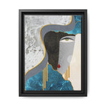Abstract Framed Wall Art - Multi-Color Female Portrait