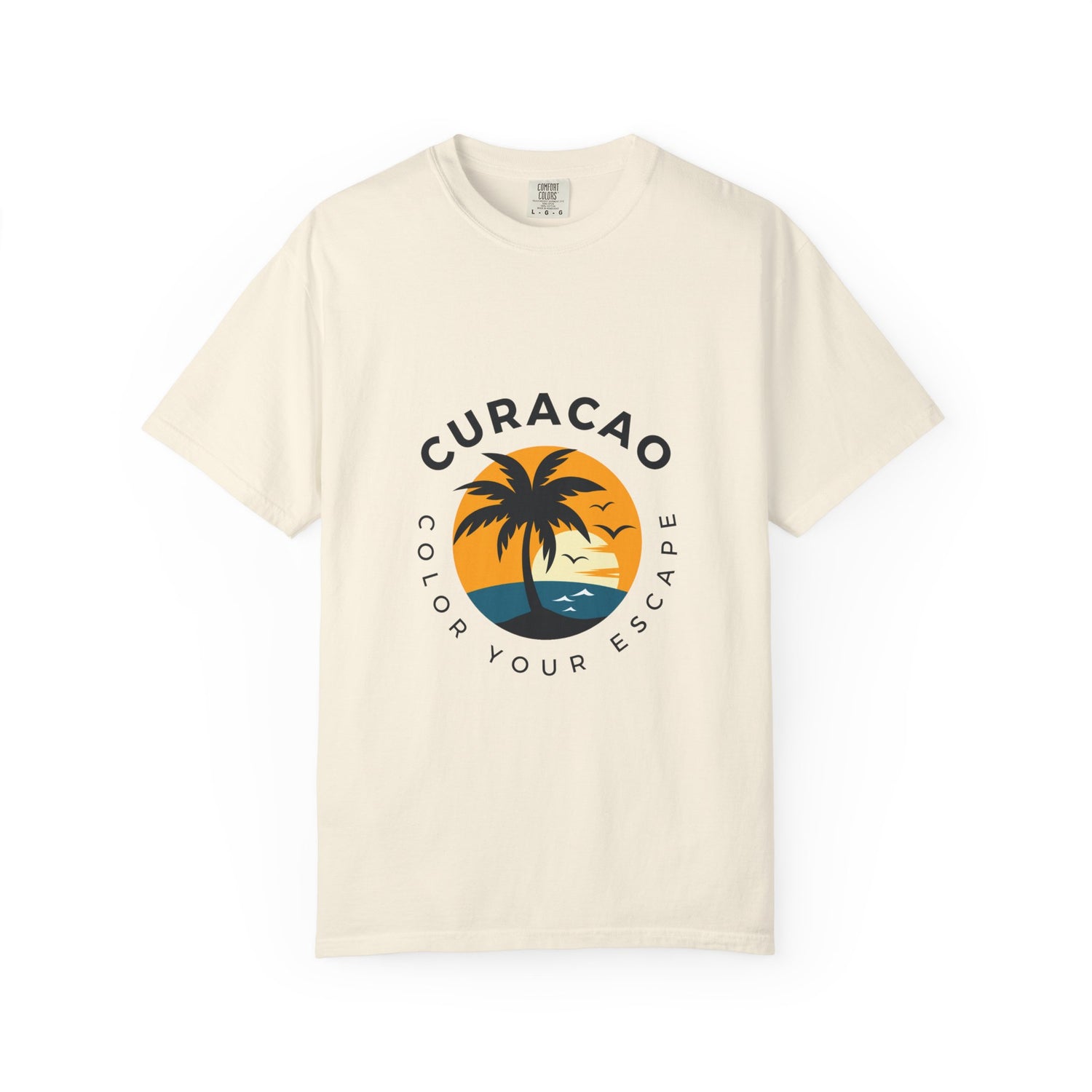 Curacao Garment-Dyed T-shirt - Color Your Escape Tropical Tee
