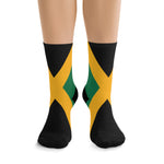 Jamaican Flag Recycled Poly Socks - Eco-Friendly Style for Any Occasion