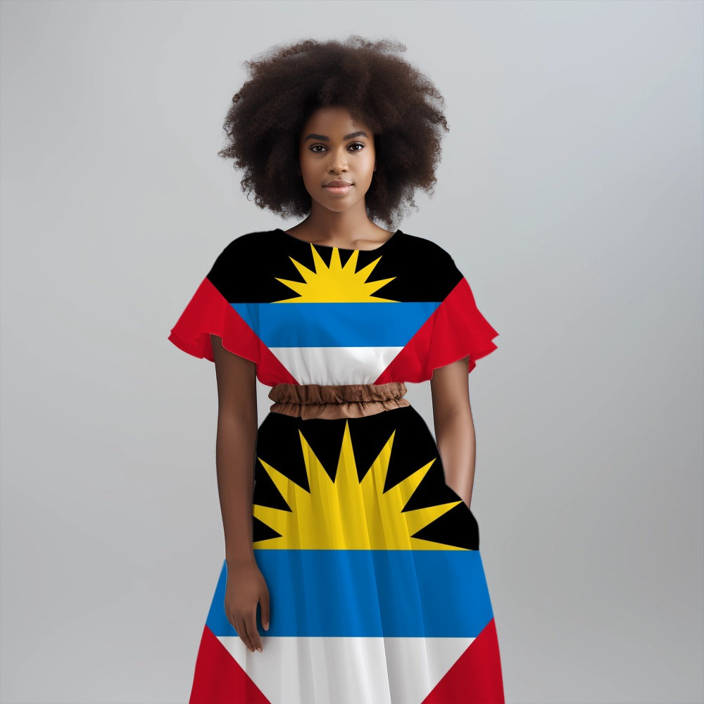Antigua & Barbuda Flag Dress – Bold Caribbean Pride Dress