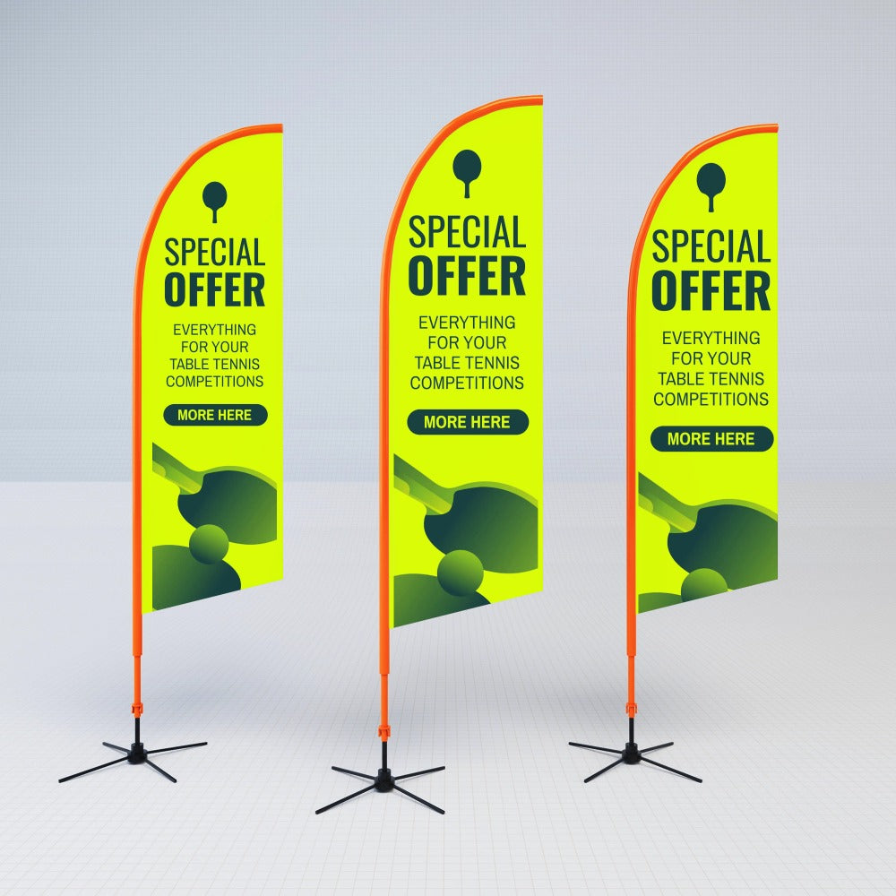 Outdoor Advertising Flag Banner Stands