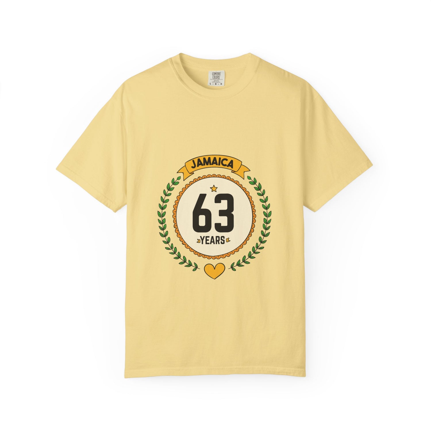 Jamaica 63 Years Unisex T-Shirt, Casual Tee, Gift for Jamaican Independence, Birthday Shirt, Travel Souvenir, Vacation Apparel