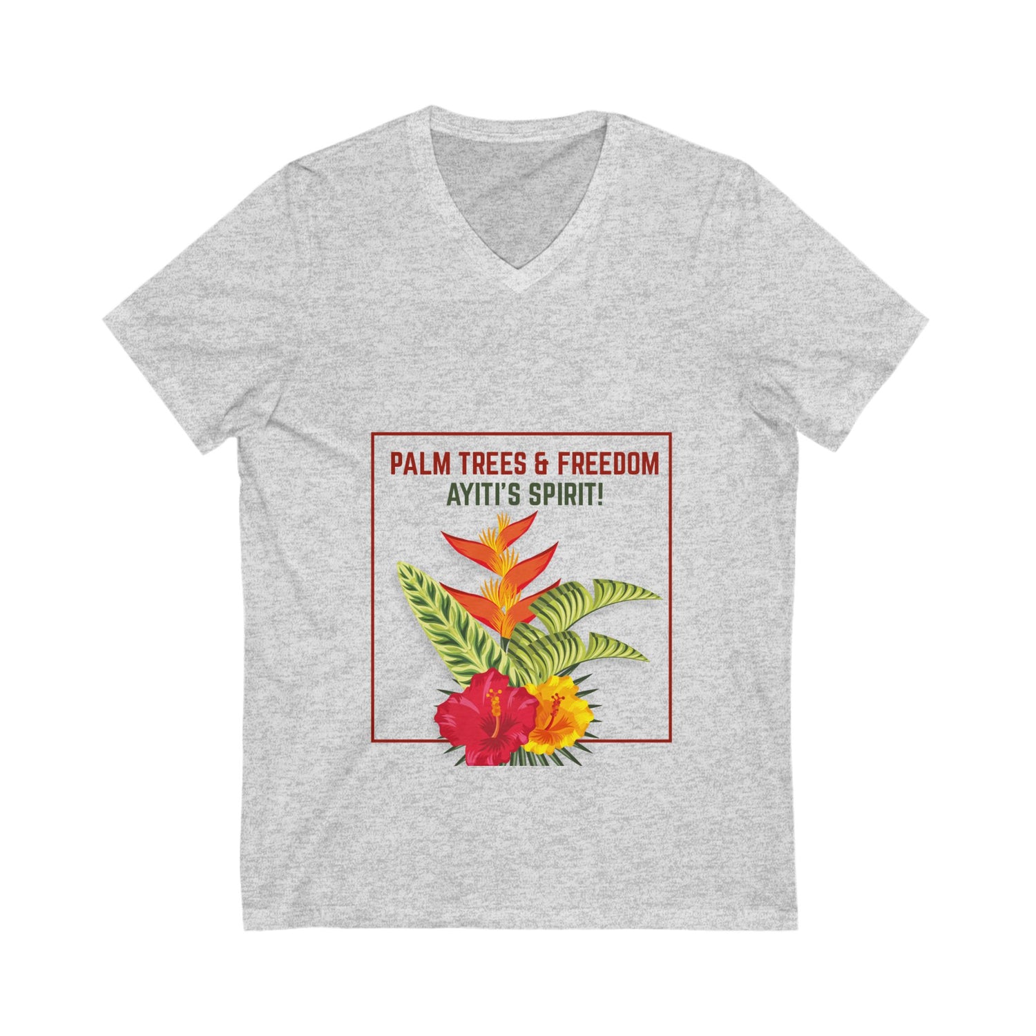 Ayiti's Spirits Unisex Jersey Short Sleeve V-Neck Tee