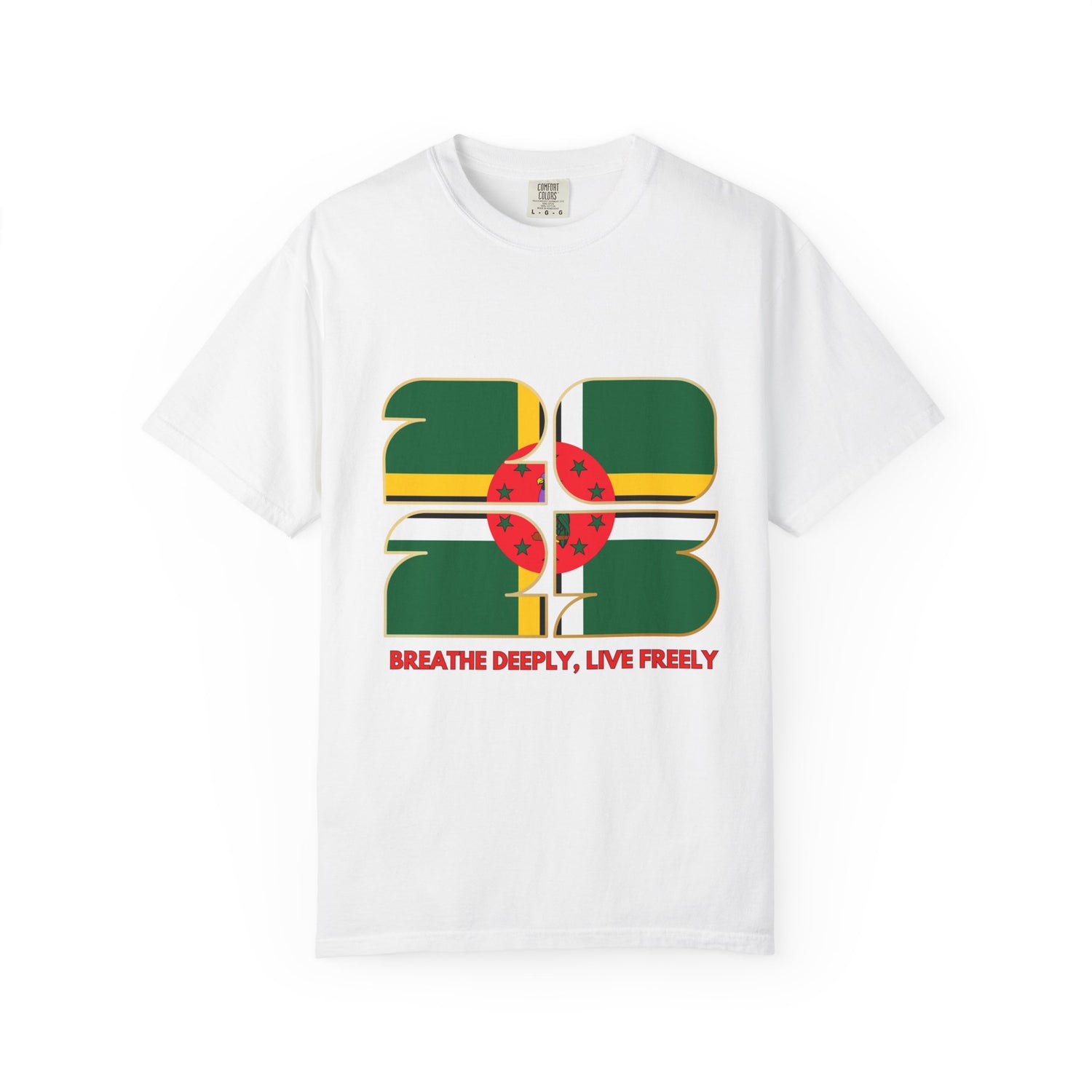 Breathe Deeply, Live Freely Unisex T-Shirt | Garment-Dyed Vibe for Everyday Adventures | Dominica Shirt