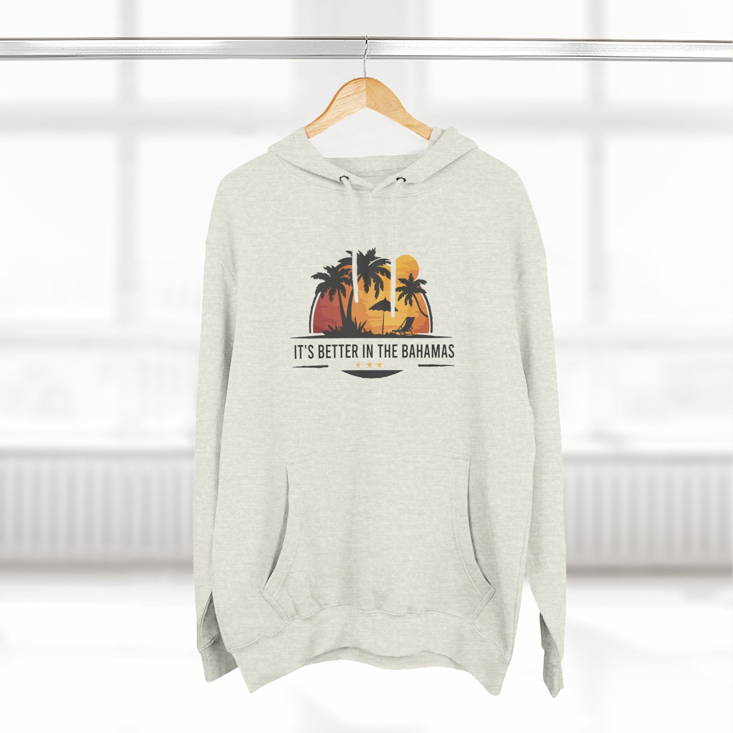 Tropical Island Fleece Hoodie - It's Better in the Bahamas, Vacation Apparel, Summer Fashion, Gift for Travelers, Relaxed Style