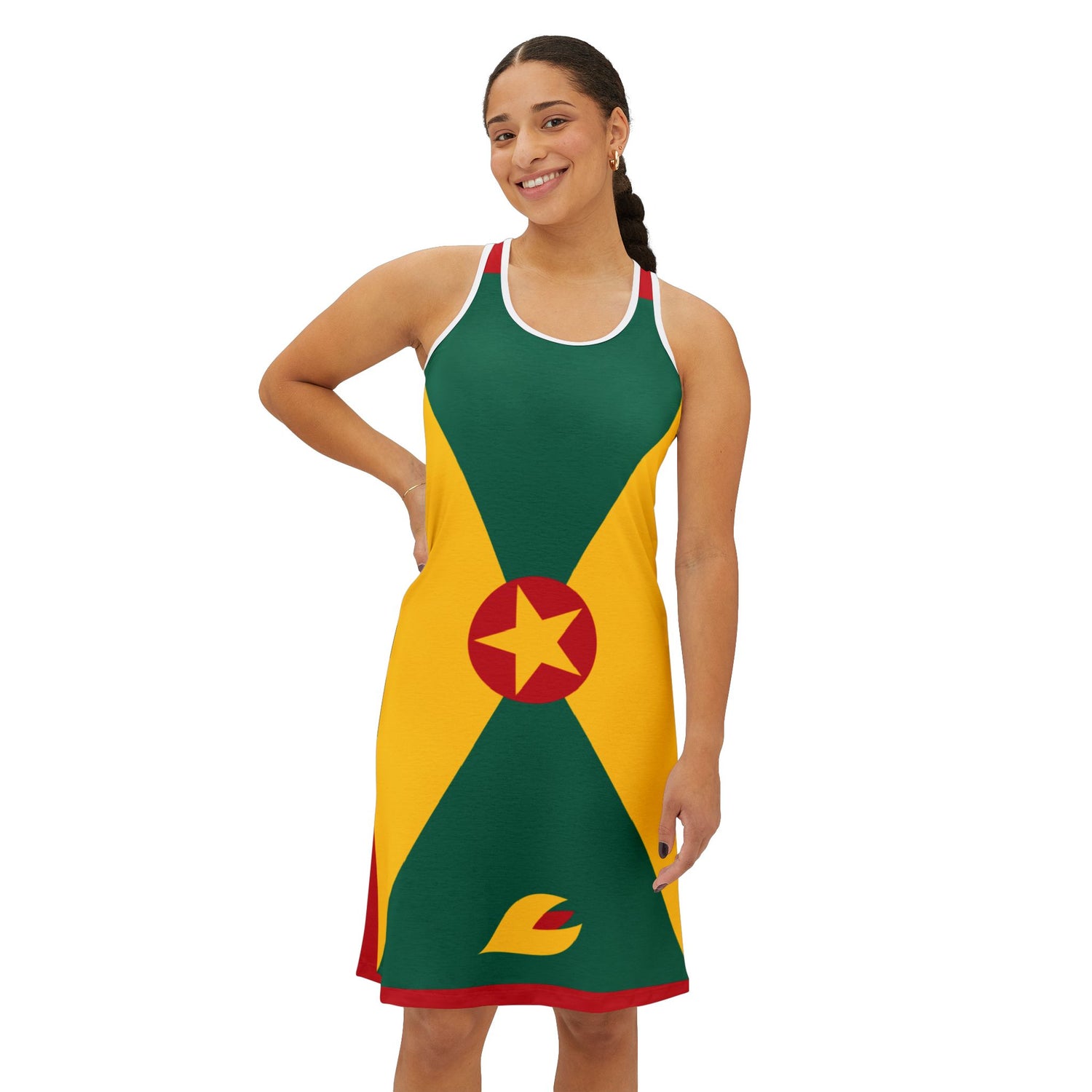 Grenada Racerback Dress - Vibrant Caribbean-Inspired Style, Perfect for Summer Wear, Beach Days, Festivals, and Everyday Comfort, [...]
